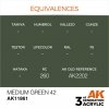 AK Interactive AK11861 MEDIUM GREEN 42 – AIR 17 ml